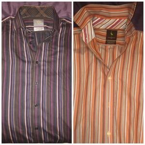 Lot of long sleeved button down dress shirts